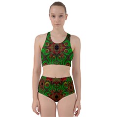 Abstract Fractal Pattern Artwork Pattern Racer Back Bikini Set by Sudhe