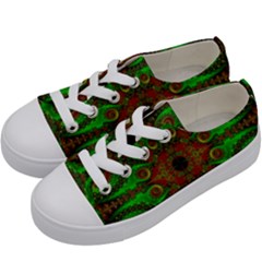 Abstract Fractal Pattern Artwork Pattern Kids  Low Top Canvas Sneakers by Sudhe