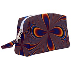 Abstract Fractal Background Pattern Wristlet Pouch Bag (large)