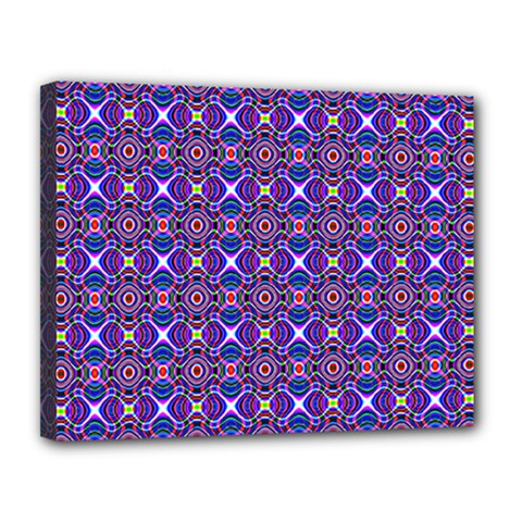 Background Pattern Geometrical Canvas 14  X 11  (stretched) by Sudhe