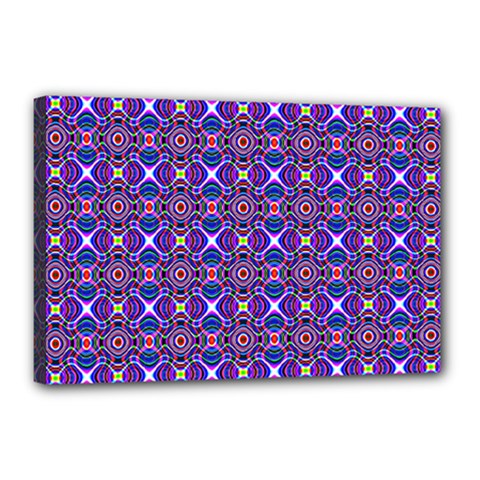 Background Pattern Geometrical Canvas 18  X 12  (stretched) by Sudhe