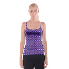 Background Pattern Geometrical Spaghetti Strap Top by Sudhe