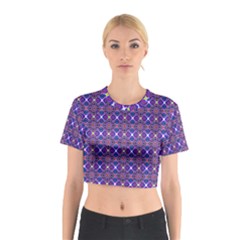 Background Pattern Geometrical Cotton Crop Top by Sudhe