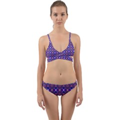 Background Pattern Geometrical Wrap Around Bikini Set by Sudhe