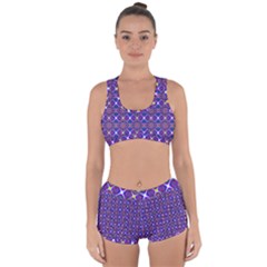 Background Pattern Geometrical Racerback Boyleg Bikini Set by Sudhe