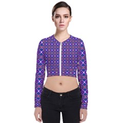 Background Pattern Geometrical Long Sleeve Zip Up Bomber Jacket by Sudhe