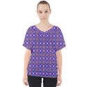 Background Pattern Geometrical V-Neck Dolman Drape Top View1