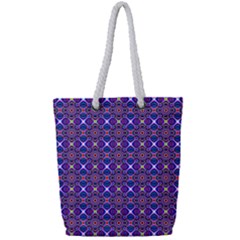 Background Pattern Geometrical Full Print Rope Handle Tote (small) by Sudhe