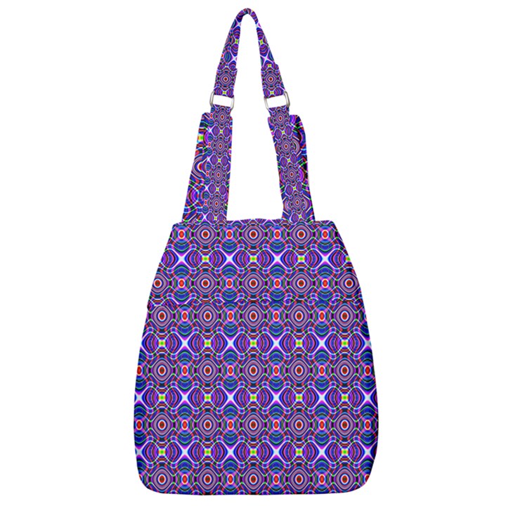 Background Pattern Geometrical Center Zip Backpack