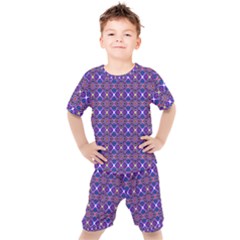 Background Pattern Geometrical Kids  Tee And Shorts Set by Sudhe