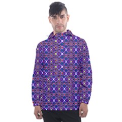 Background Pattern Geometrical Men s Front Pocket Pullover Windbreaker by Sudhe