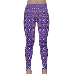 Background Pattern Geometrical Lightweight Velour Classic Yoga Leggings by Sudhe