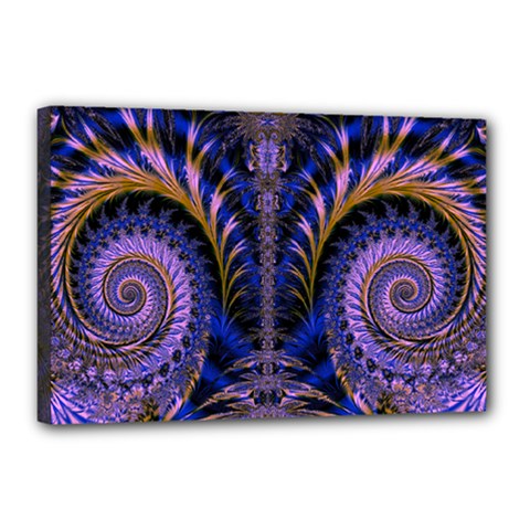 Abstract Fractal Pattern Artwork Canvas 18  X 12  (stretched)