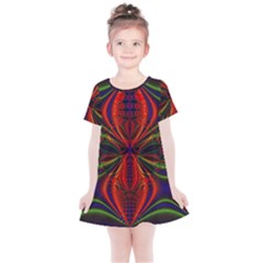 Abstract Art Fractal Kids  Simple Cotton Dress