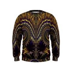 Abstract Fractal Pattern Artwork Kids  Sweatshirt by Sudhe