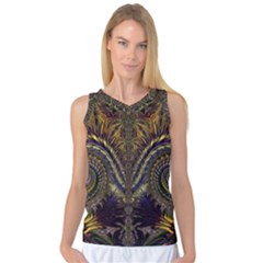 Abstract Fractal Pattern Artwork Women s Basketball Tank Top by Sudhe