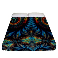 Abstract Art Fractal Creative Fitted Sheet (queen Size) by Sudhe