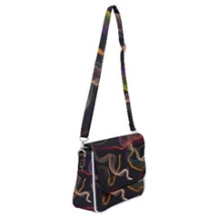 Abstract Smoke                  Shoulder Bag With Back Zipper by LalyLauraFLM