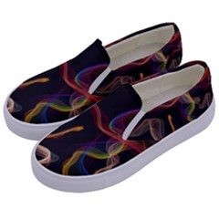 Abstract Smoke                     Kids  Canvas Slip Ons by LalyLauraFLM