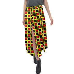 Rby-3-6 Velour Split Maxi Skirt