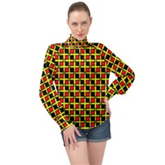 Rby-3-6 High Neck Long Sleeve Chiffon Top by ArtworkByPatrick