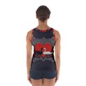 In Love, Wonderful Black And White Swan On A Heart Sport Tank Top  View2