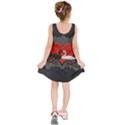 In Love, Wonderful Black And White Swan On A Heart Kids  Sleeveless Dress View2