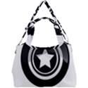 Star Black Button Double Compartment Shoulder Bag View1