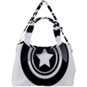 Star Black Button Double Compartment Shoulder Bag View2