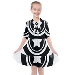 Star Black Button Kids  All Frills Chiffon Dress