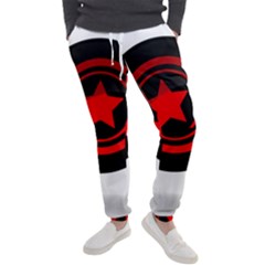 Star Black Red Button  Men s Jogger Sweatpants by Pakrebo