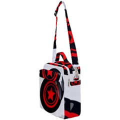 Star Black Red Button  Crossbody Day Bag