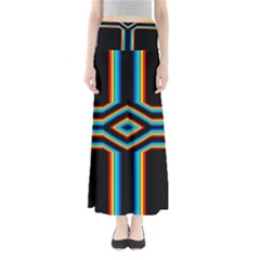 Cross Abstract Neon Full Length Maxi Skirt by Pakrebo