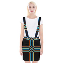 Cross Abstract Neon Braces Suspender Skirt by Pakrebo