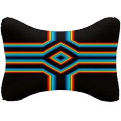 Cross Abstract Neon Seat Head Rest Cushion by Pakrebo