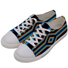 Cross Abstract Neon Women s Low Top Canvas Sneakers by Pakrebo