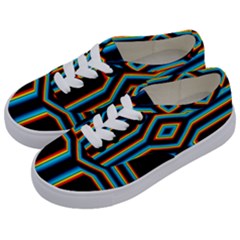 Cross Abstract Neon Kids  Classic Low Top Sneakers by Pakrebo