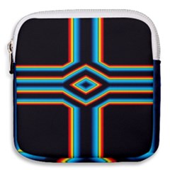 Cross Abstract Neon Mini Square Pouch by Pakrebo