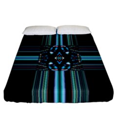 Cross Art Fractal Fitted Sheet (california King Size) by Pakrebo