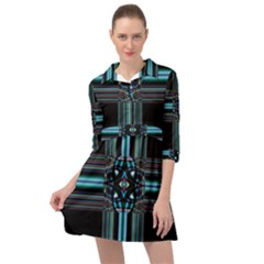 Cross Art Fractal Mini Skater Shirt Dress by Pakrebo