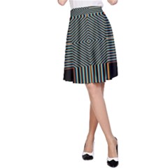 Cross Abstract A-line Skirt by Pakrebo