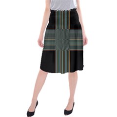 Cross Abstract Midi Beach Skirt by Pakrebo