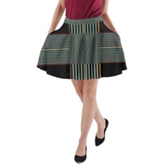 Cross Abstract A-line Pocket Skirt by Pakrebo