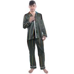 Cross Abstract Men s Satin Pajamas Long Pants Set