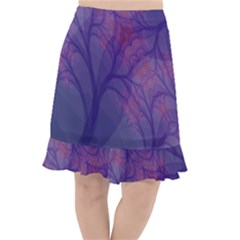 Art Fractal Artwork Creative Fishtail Chiffon Skirt