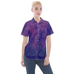 Art Fractal Artwork Creative Women s Short Sleeve Pocket Shirt