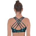 Abstract Art Design Digital Cross String Back Sports Bra View2