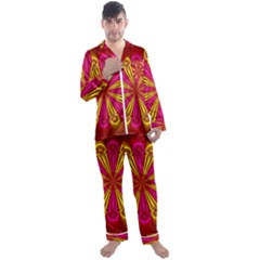 Abstract Art Fractal Modern Art Men s Satin Pajamas Long Pants Set by Pakrebo