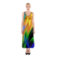 Color Concept Design Colorful Color Sleeveless Maxi Dress by Pakrebo