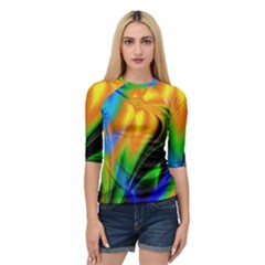 Color Concept Design Colorful Color Quarter Sleeve Raglan Tee